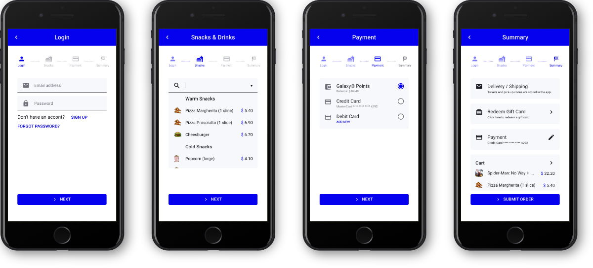 Checkout screenshots